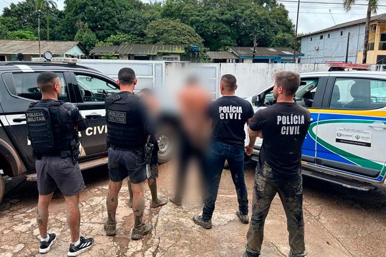 Em Calçoene, Civil e Militar prendem dois em flagrante por crime de homicídio qualificado